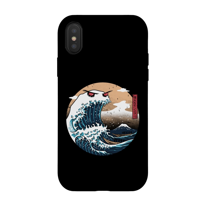 iPhone Xs / X StrongFit The Great Monster of Kanagawa por Vincent Patrick Trinidad