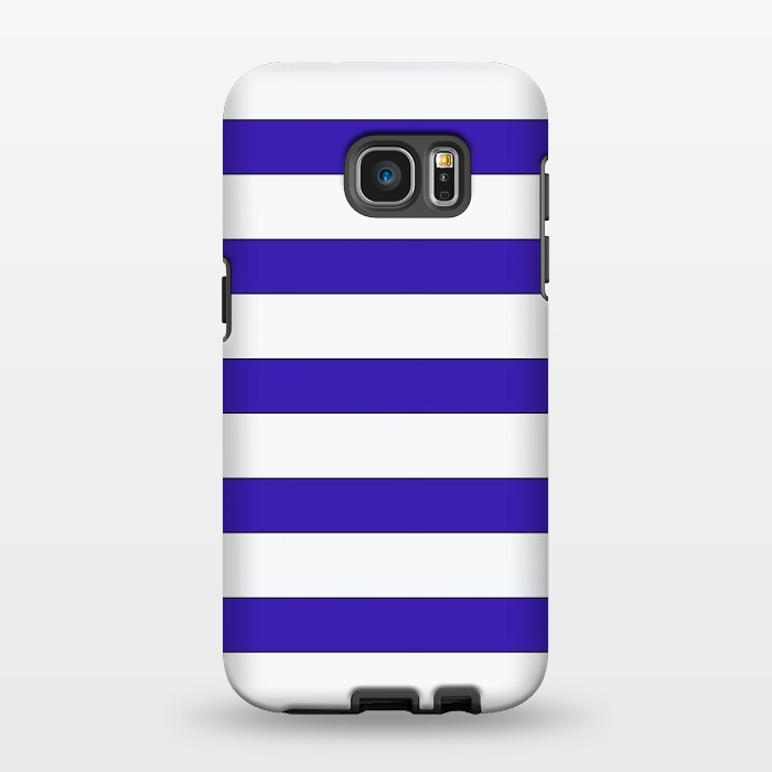 Galaxy S7 EDGE StrongFit white purple stripes by Vincent Patrick Trinidad