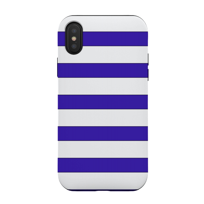iPhone Xs / X StrongFit white purple stripes by Vincent Patrick Trinidad