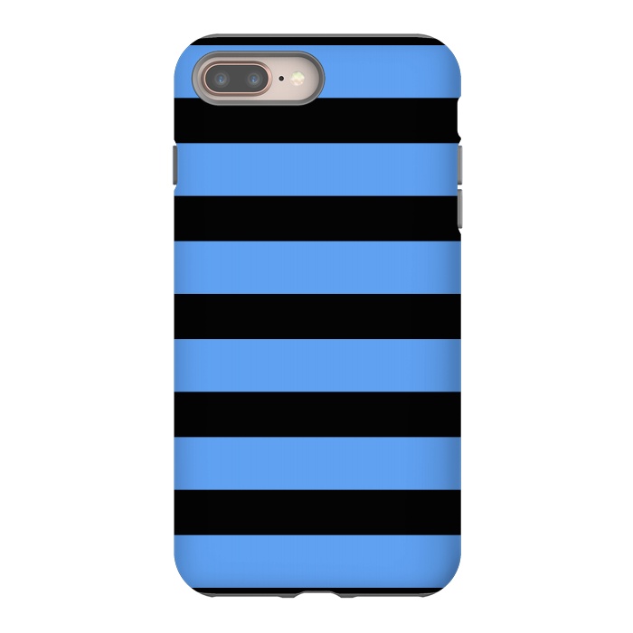 iPhone 7 plus StrongFit blue black stripes by Vincent Patrick Trinidad