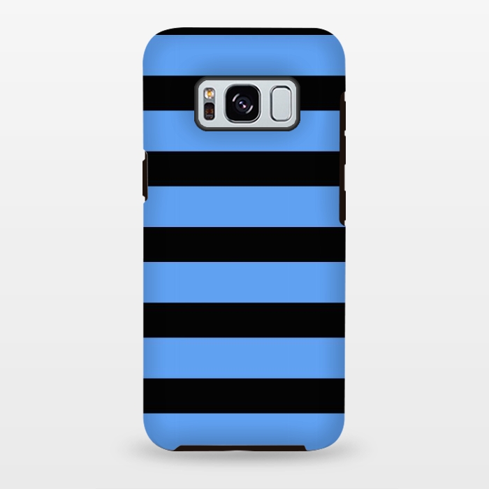 Galaxy S8 plus StrongFit blue black stripes by Vincent Patrick Trinidad