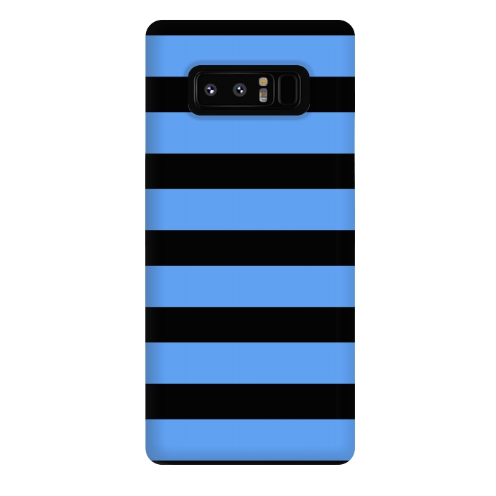 Galaxy Note 8 StrongFit blue black stripes by Vincent Patrick Trinidad