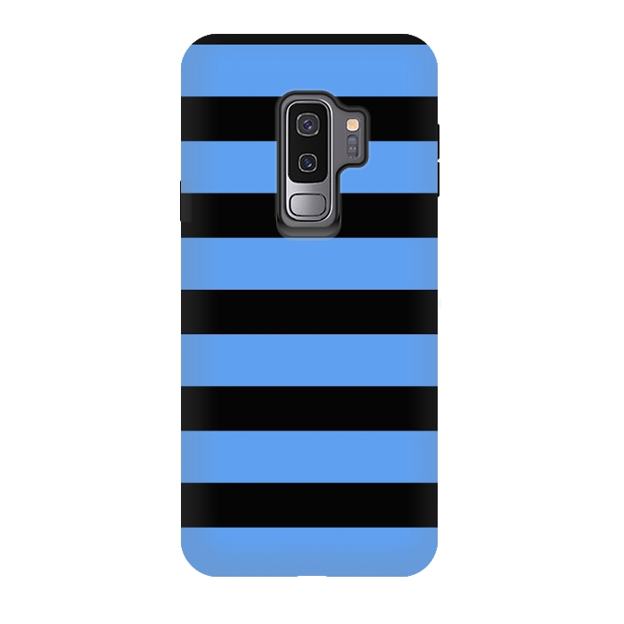 Galaxy S9 plus StrongFit blue black stripes by Vincent Patrick Trinidad