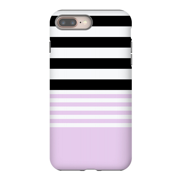 iPhone 7 plus StrongFit pink black stripes by Vincent Patrick Trinidad