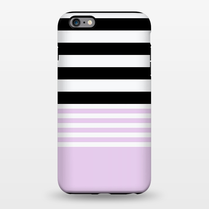 iPhone 6/6s plus StrongFit pink black stripes by Vincent Patrick Trinidad
