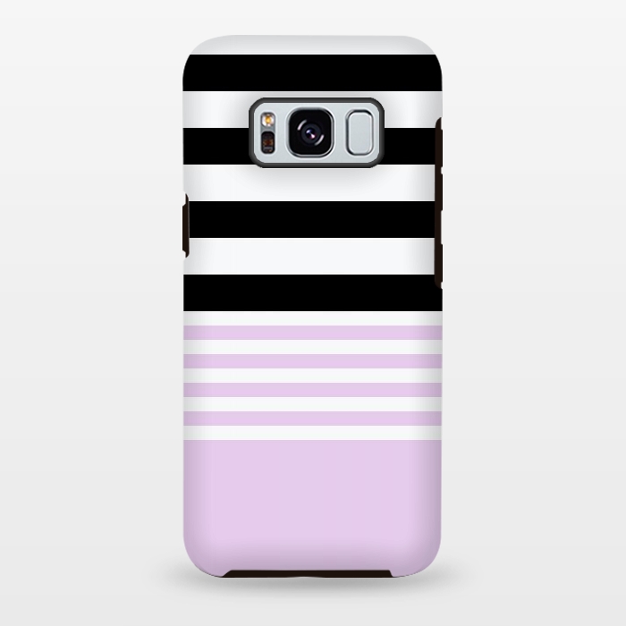 Galaxy S8 plus StrongFit pink black stripes by Vincent Patrick Trinidad