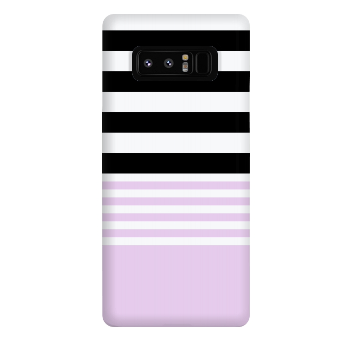 Galaxy Note 8 StrongFit pink black stripes by Vincent Patrick Trinidad
