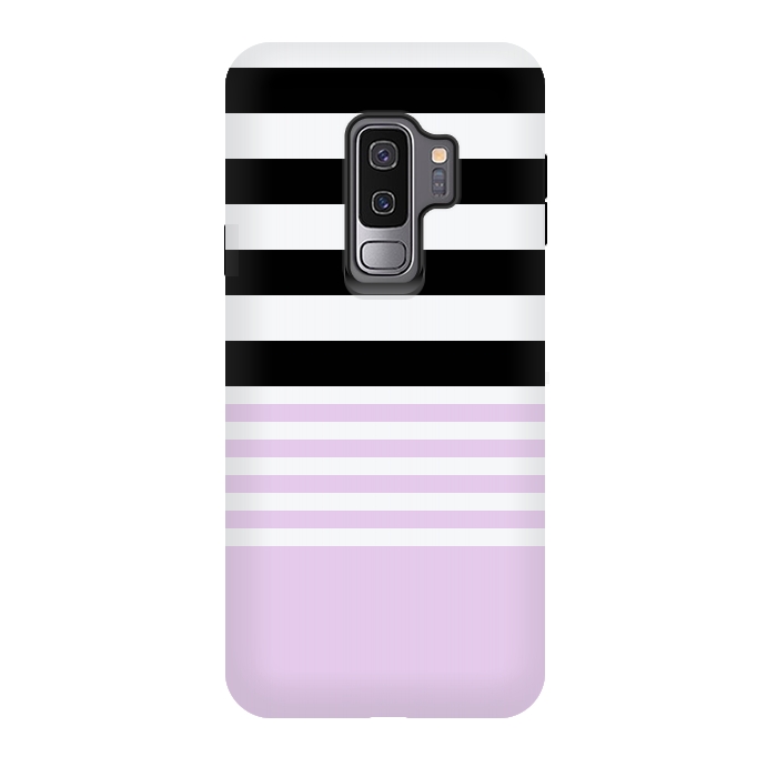 Galaxy S9 plus StrongFit pink black stripes by Vincent Patrick Trinidad