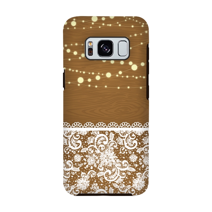 Galaxy S8 StrongFit String Lights & Lace by Quirk It Up