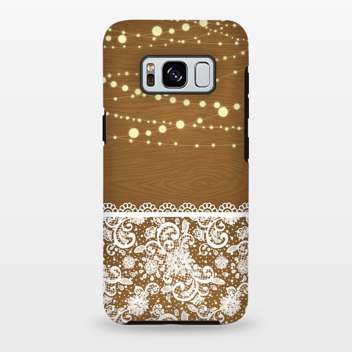 Galaxy S8 plus StrongFit String Lights & Lace by Quirk It Up