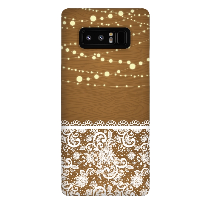 Galaxy Note 8 StrongFit String Lights & Lace by Quirk It Up