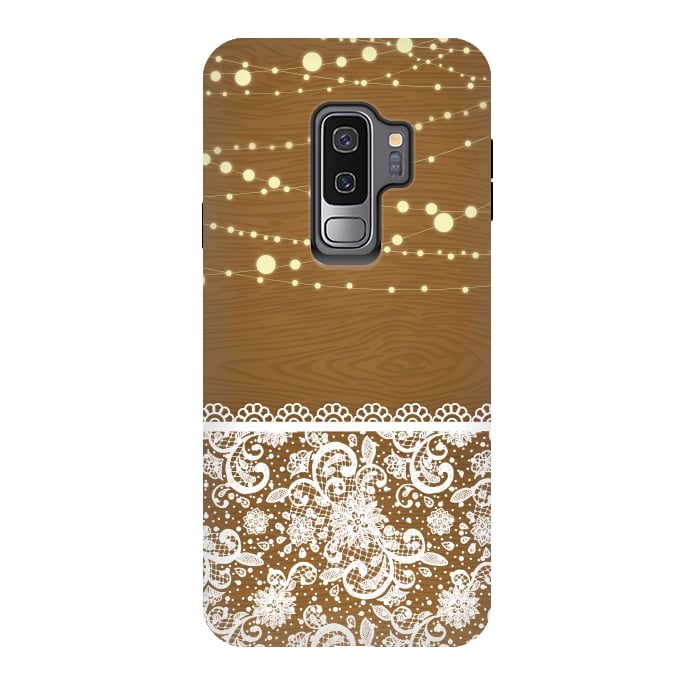 Galaxy S9 plus StrongFit String Lights & Lace by Quirk It Up