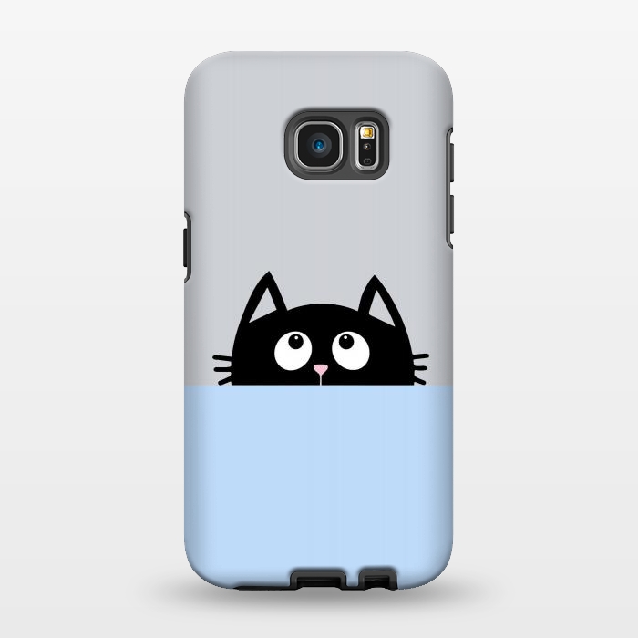 Galaxy S7 EDGE StrongFit peek a cat by Vincent Patrick Trinidad