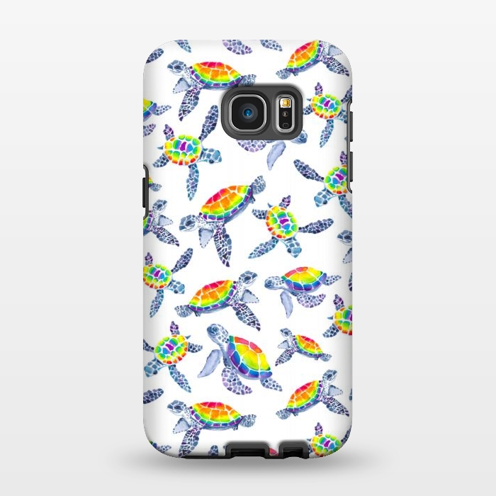 Galaxy S7 EDGE StrongFit Technicolour Turtles by gingerlique