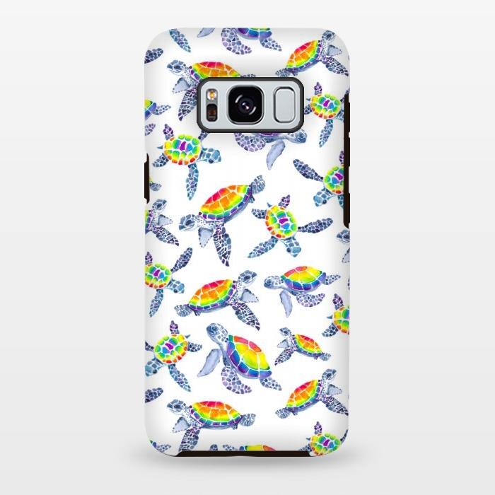 Galaxy S8 plus StrongFit Technicolour Turtles by gingerlique