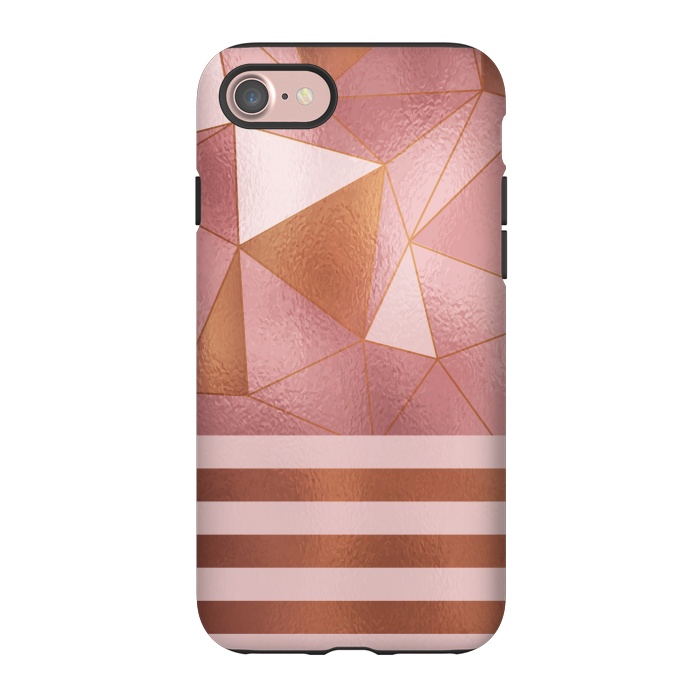 iPhone 7 StrongFit Abstract Metallic Rose Gold by Quirk It Up