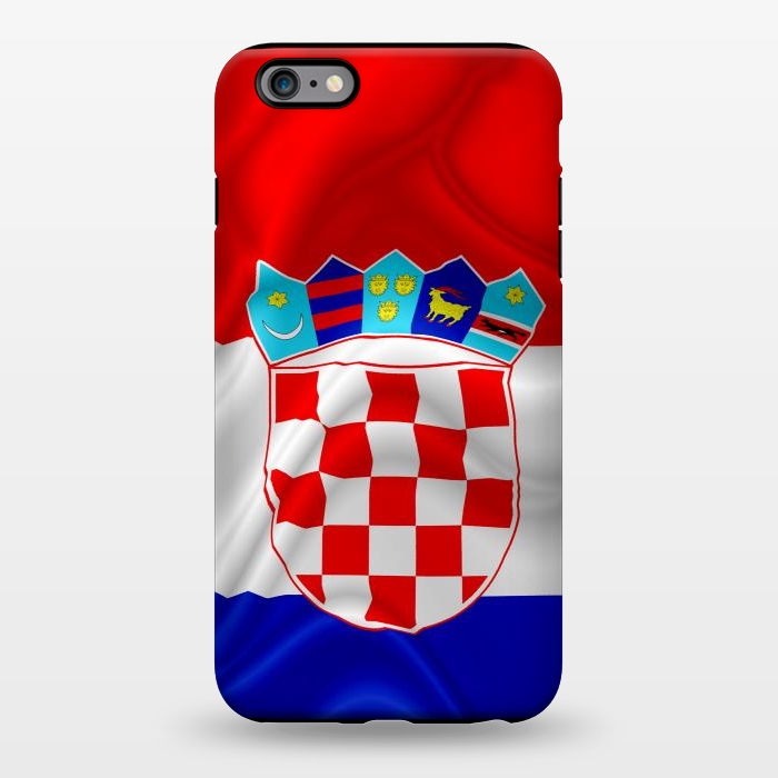iPhone 6/6s plus StrongFit Croatia Flag Waving Digital Silk Satin Fabric  by BluedarkArt
