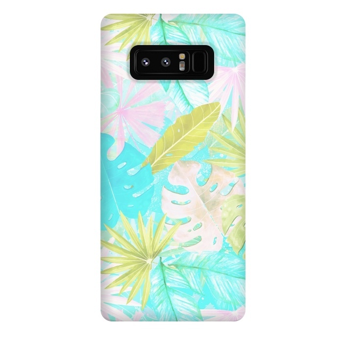 Galaxy Note 8 StrongFit Soft Pastel Aloha Tropical Jungle by  Utart