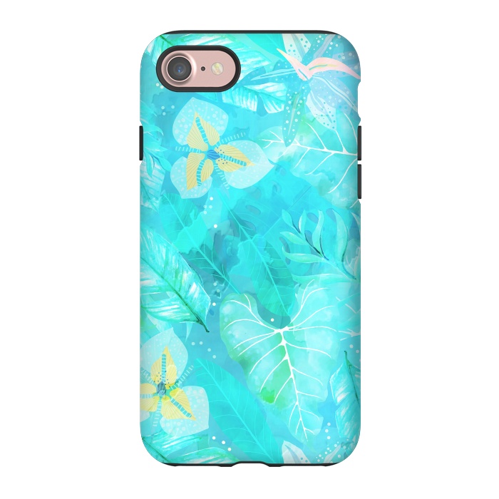 iPhone 7 StrongFit Teal Aloha Jungle by  Utart