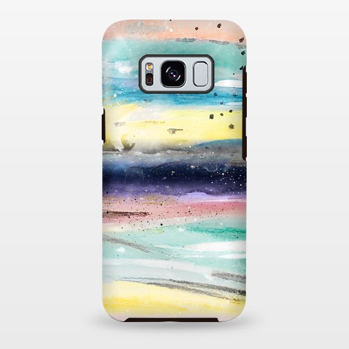 Galaxy S8 plus StrongFit Summer watercolor abstract art design by InovArts