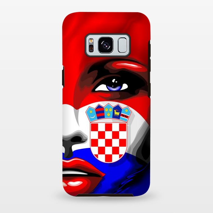 Galaxy S8 plus StrongFit Croatia Flag Beautiful Girl Portrait by BluedarkArt