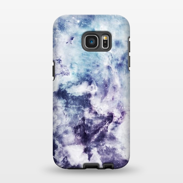 Galaxy S7 EDGE StrongFit Blue purple marble by Jms