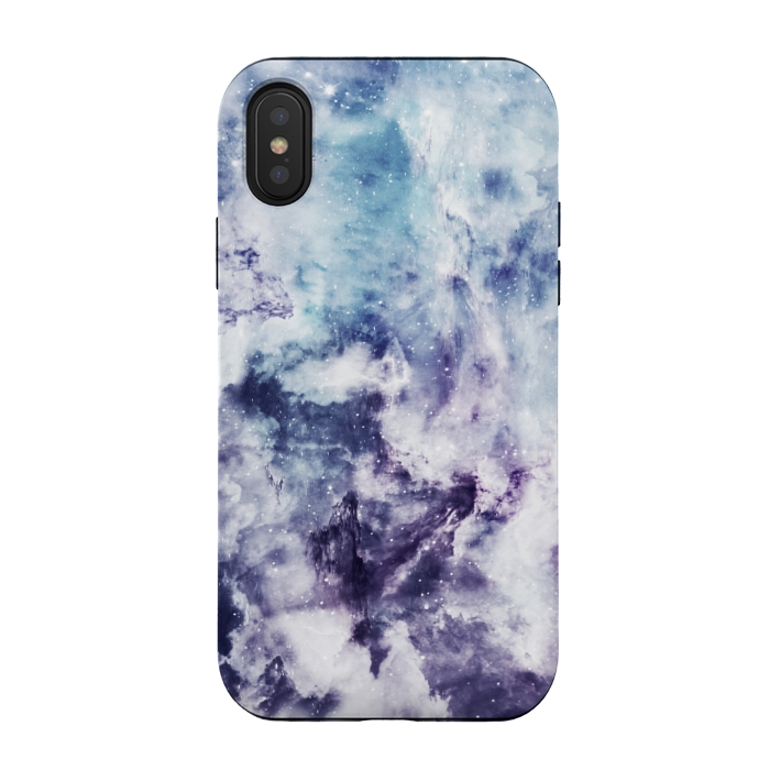 iPhone Xs / X StrongFit Blue purple marble by Jms