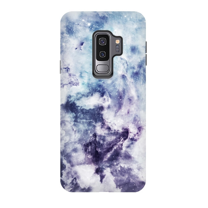 Galaxy S9 plus StrongFit Blue purple marble by Jms