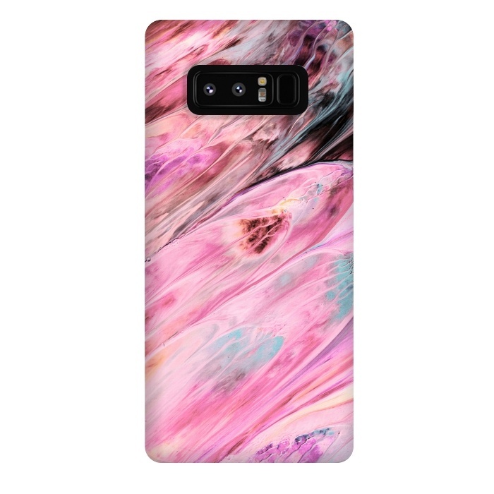 Galaxy Note 8 StrongFit Pink and Black Ink Marble by  Utart