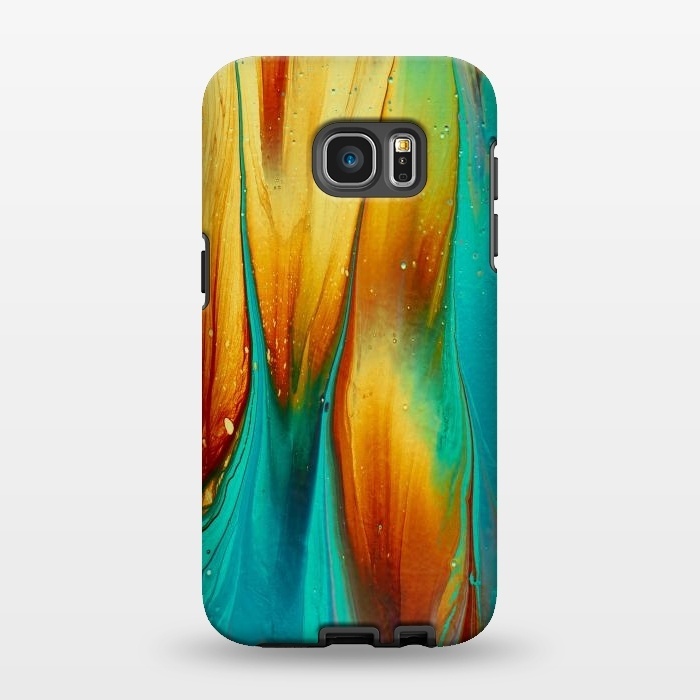Galaxy S7 EDGE StrongFit Colorful Ink Marble by  Utart