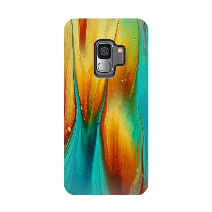 Galaxy S9 StrongFit Colorful Ink Marble by  Utart