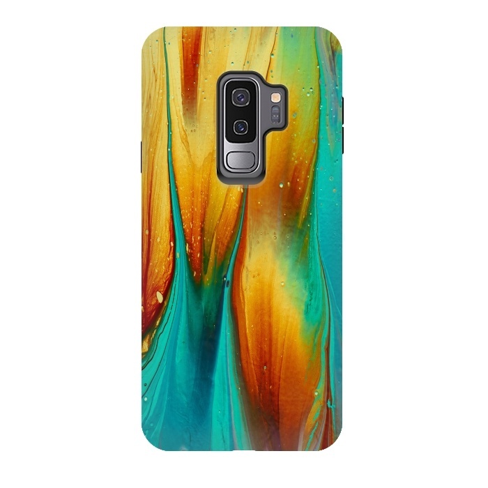 Galaxy S9 plus StrongFit Colorful Ink Marble by  Utart