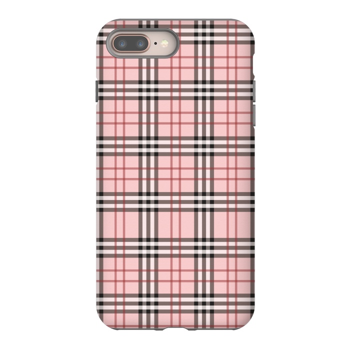 iPhone 7 plus StrongFit Luxury Plaid by Quirk It Up