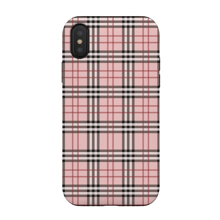 iPhone Xs / X StrongFit Luxury Plaid by Quirk It Up