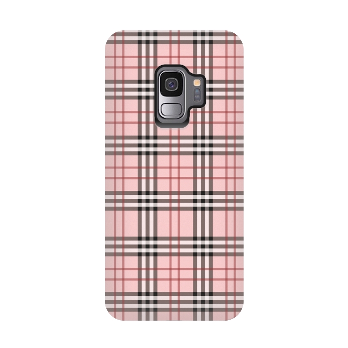 Galaxy S9 StrongFit Luxury Plaid by Quirk It Up