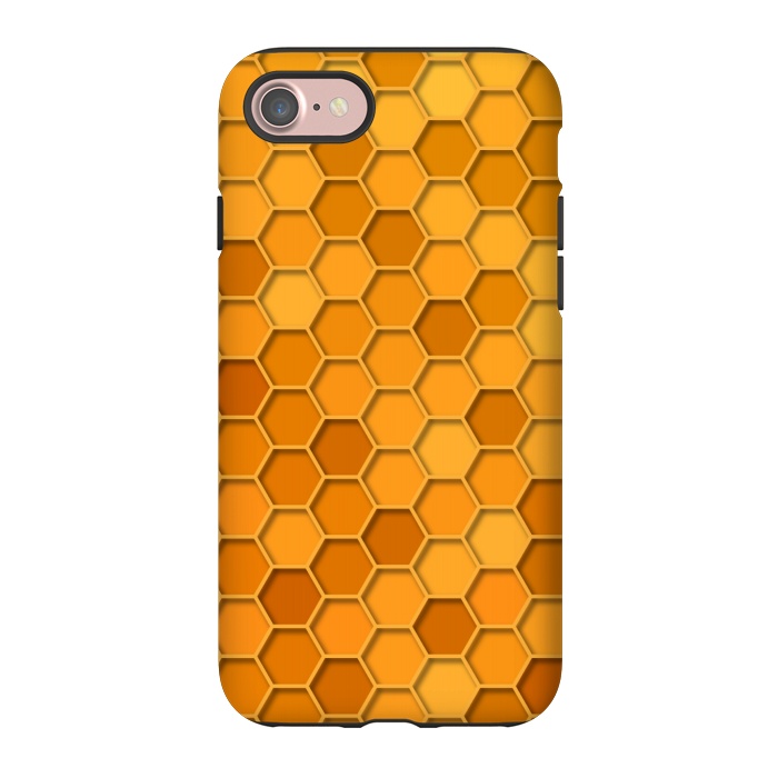 iPhone 7 StrongFit Hexagonal Honeycomb Pattern by Quirk It Up