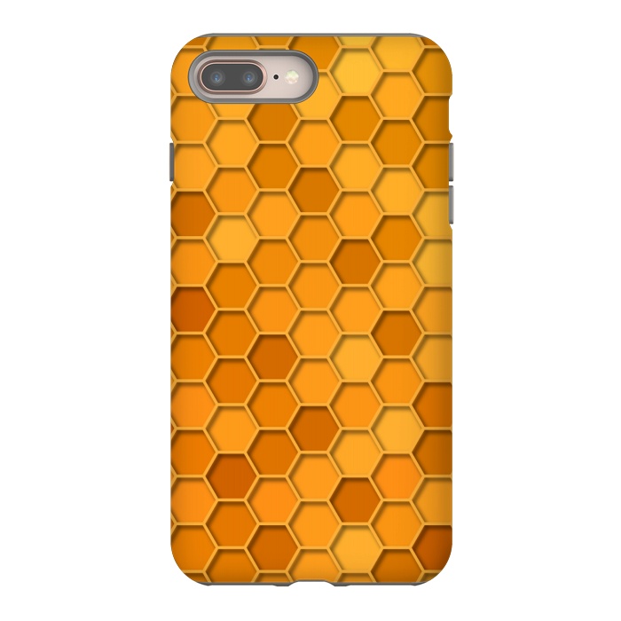 iPhone 7 plus StrongFit Hexagonal Honeycomb Pattern by Quirk It Up