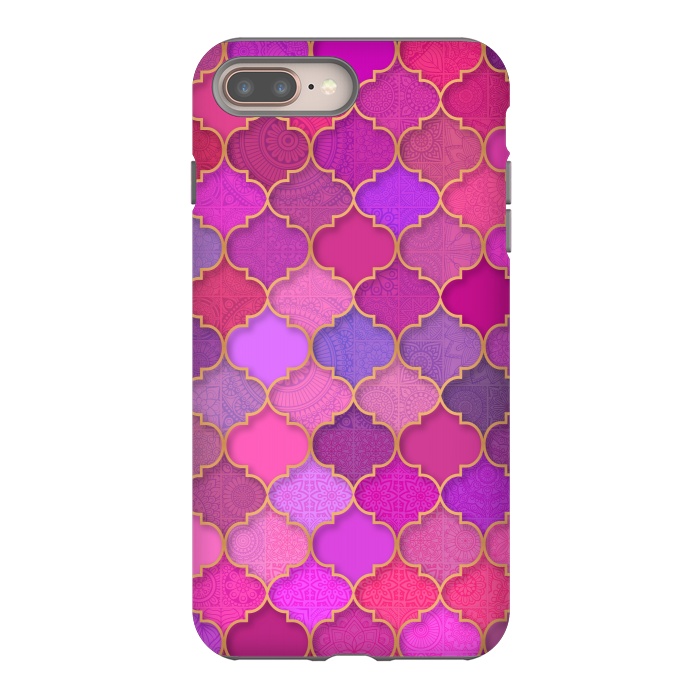 iPhone 7 plus StrongFit Moroccan Tiles Pattern by Quirk It Up