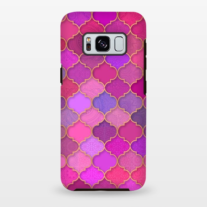 Galaxy S8 plus StrongFit Moroccan Tiles Pattern by Quirk It Up