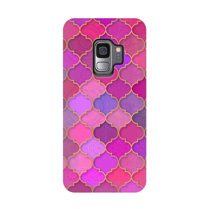 Galaxy S9 StrongFit Moroccan Tiles Pattern by Quirk It Up