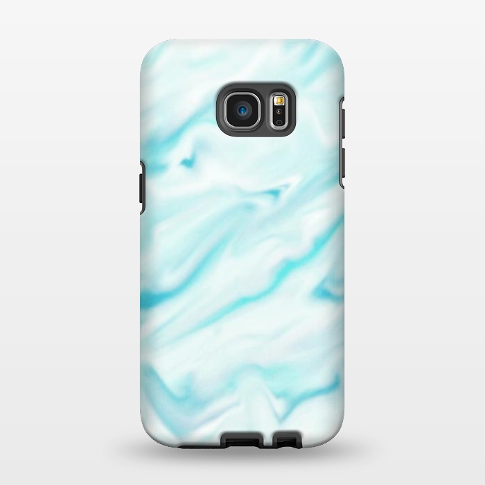 Galaxy S7 EDGE StrongFit Mint blue abstract paint by Jms