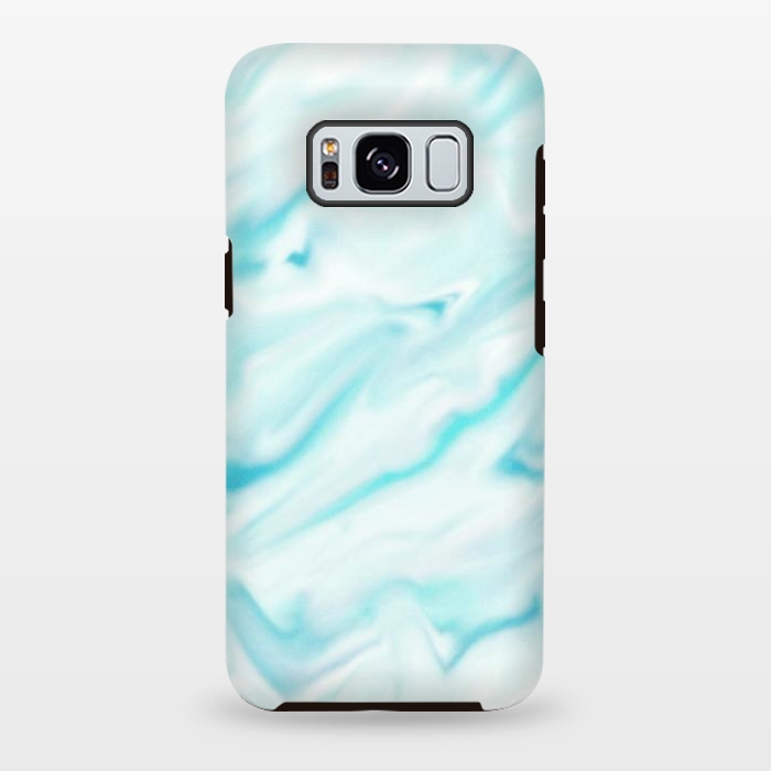 Galaxy S8 plus StrongFit Mint blue abstract paint by Jms