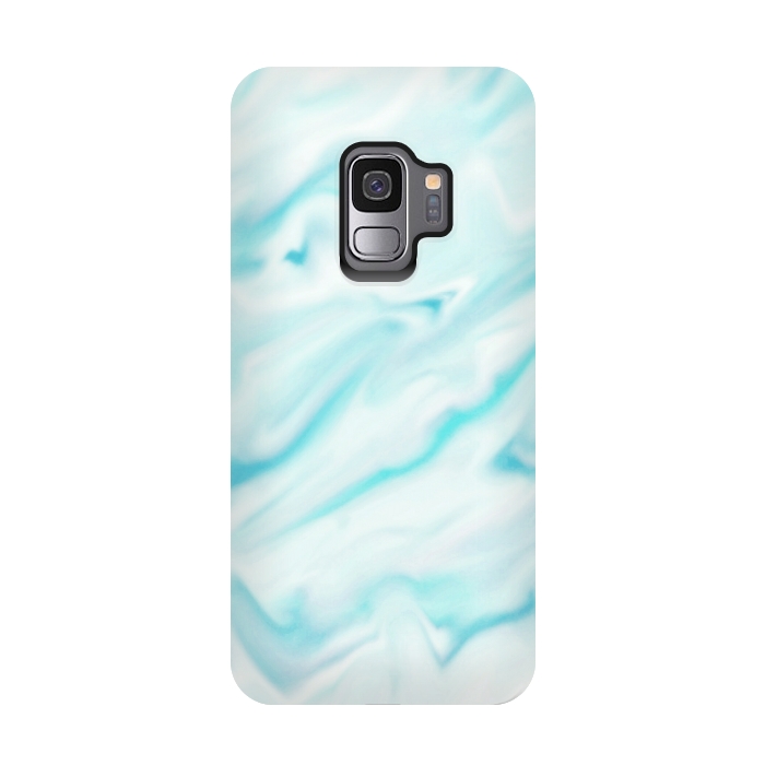 Galaxy S9 StrongFit Mint blue abstract paint by Jms
