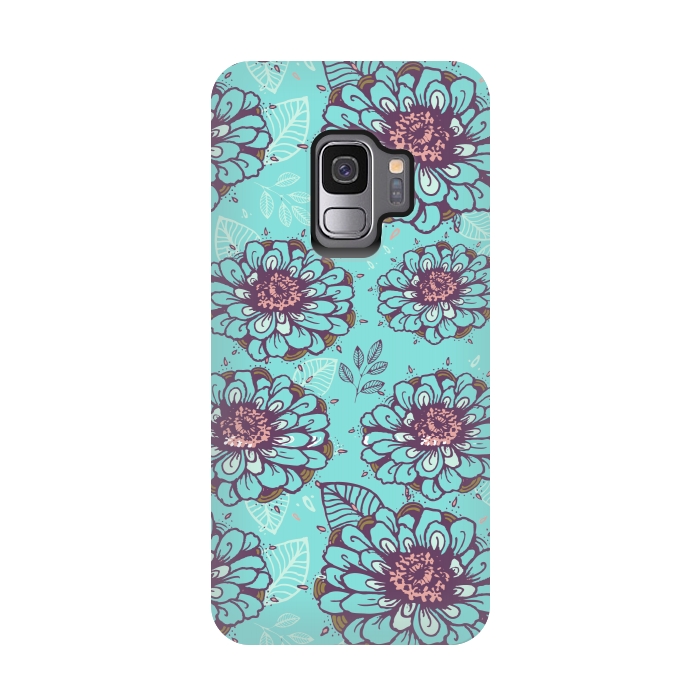 Galaxy S9 StrongFit Floral Garden  by Rose Halsey