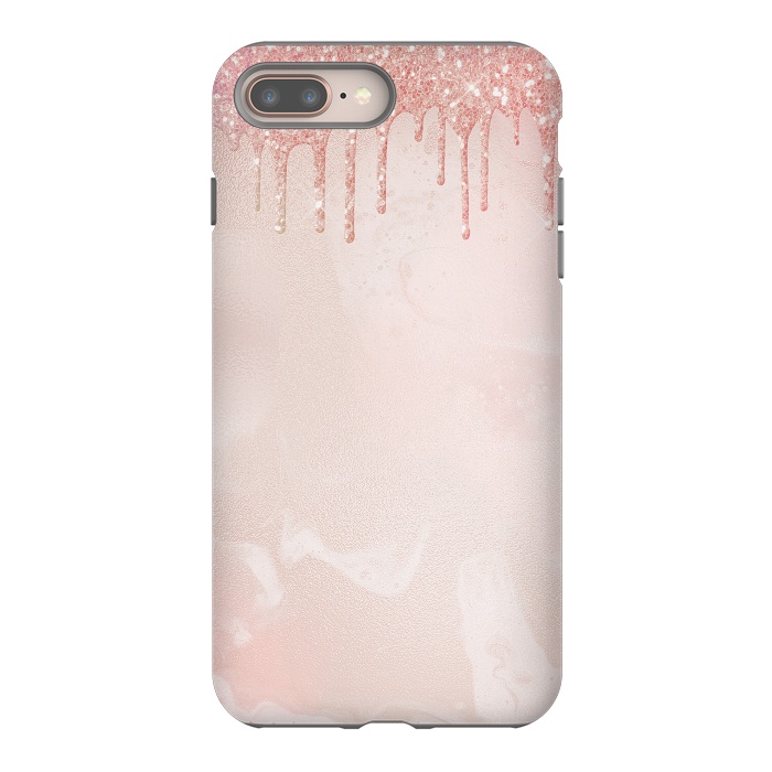 iPhone 7 plus StrongFit Pink Glitter Rain  by  Utart