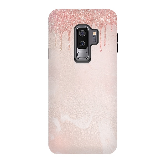 Galaxy S9 plus StrongFit Pink Glitter Rain  by  Utart