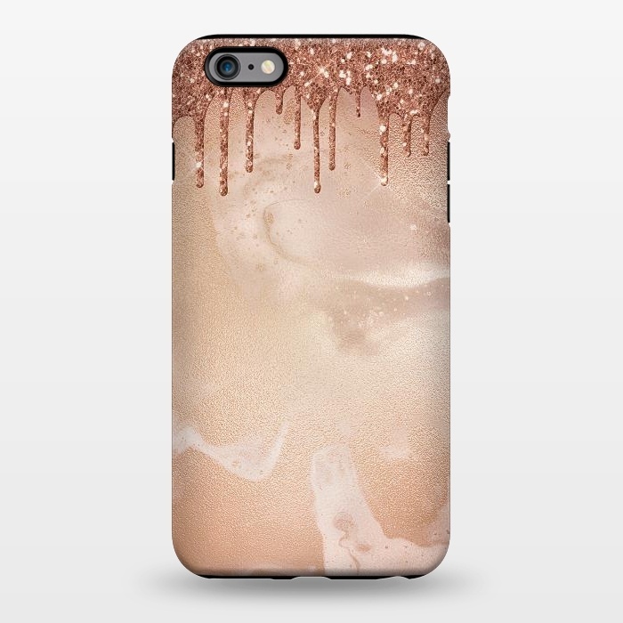 iPhone 6/6s plus StrongFit Copper Glitter Rain by  Utart