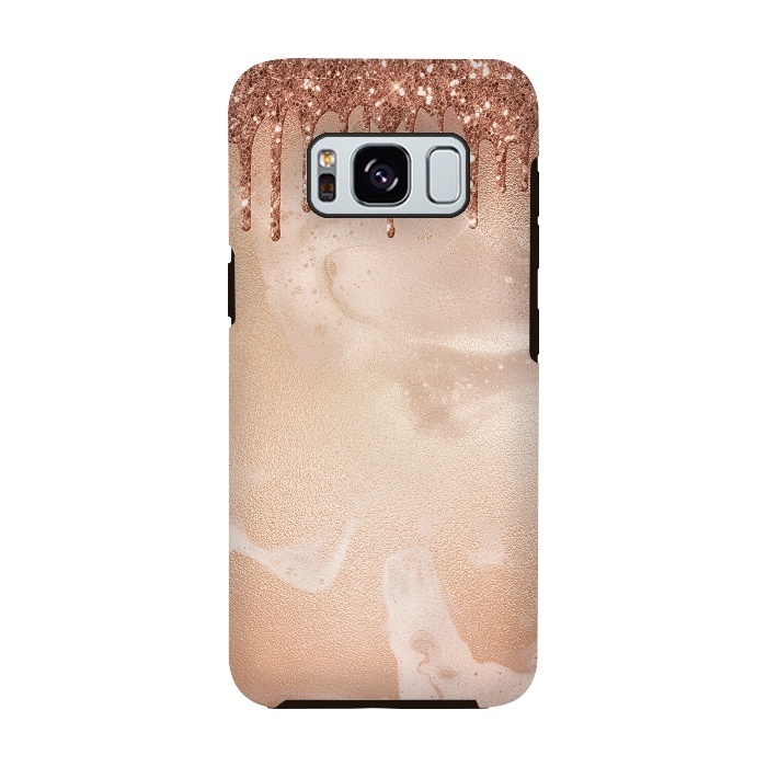 Galaxy S8 StrongFit Copper Glitter Rain by  Utart