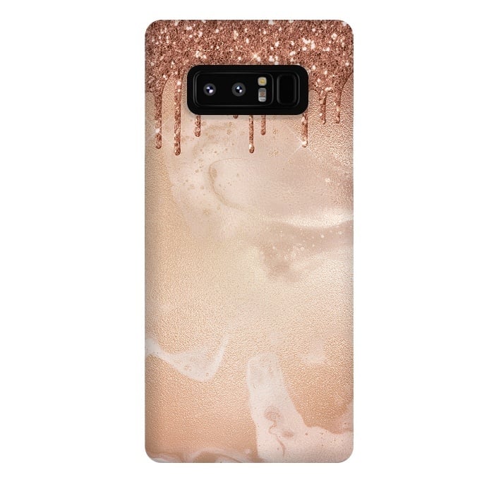 Galaxy Note 8 StrongFit Copper Glitter Rain by  Utart