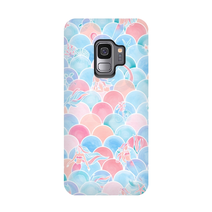 Galaxy S9 StrongFit Bubbly Sunset Ocean by gingerlique